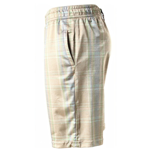 Shorts de sport pour hommes taille haute écologiques respirants coupe Bermuda d'été vente en gros motif à carreaux logo frontal Birlag - Product Image 5