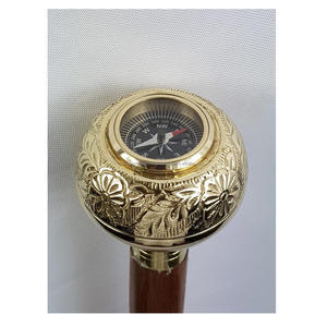 Bastón de Paseo Hecho a Mano con Mango de Latón de Diseño de 36 Pulgadas y Eje de Madera de Color Marrón, Bastón de Paseo Unisex. - Product Image 3