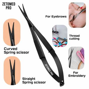 Nouvelle Arrivée Pince à Épiler Inclinée pour Sourcils en Acier Inoxydable, Outil Pointu à Prix Abordable, Ciseaux à Ressort avec Logo par ZETOMED PRO - Product Image 4