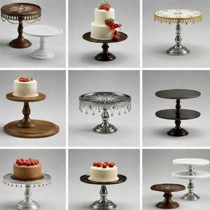 ขาตั้งเค้กแบบกำหนดเอง ขาตั้งขนมหวาน ชั้นวางอาหารโลหะหรูหรา 2 ชั้น สำหรับตกแต่งโต๊ะงานแต่งงาน - Product Image 3