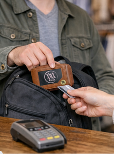 WRIZA Bi Fold Zipper Card <b>Holder</b> Genuine Leather with RFID Protection Slim <b>Wallet</b> with 10 Card Slots for Men and Women - Product Image 5