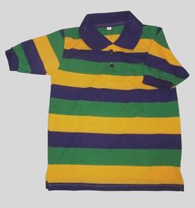 เสื้อโปโลลายทางสำหรับเด็กเสื้อโปโลพิมพ์ลายทางทำจากผ้าฝ้าย GSM 180ผ้าปิเก้ - Product Image 4