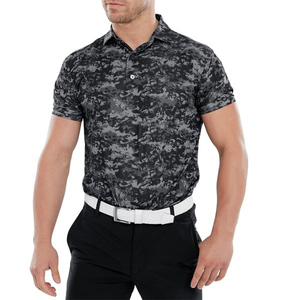 Polo camouflage à manches courtes pour homme, séchage rapide, en polyester tricoté, coupe décontractée, avec boutons - Product Image 2