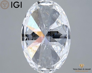 Diamant ovale de 5,00 carats, pureté éclatante, cultivé en laboratoire CVD, certifié IGI, couleur D, clarté VVS2, pour la création de bijoux - Product Image 5