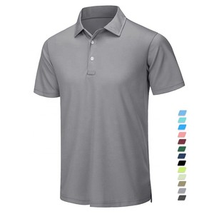 Men's <b>Navy</b> <b>Blue</b> Short Sleeve <b>Polo</b> <b>Shirt</b> Color Blocked Knitted Casual Style - Product Image 2