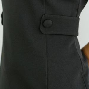 Tunique de salon de beauté unisexe, uniforme de coiffure élégant, haut respirant en polyester, coton et élasthanne - Product Image 2