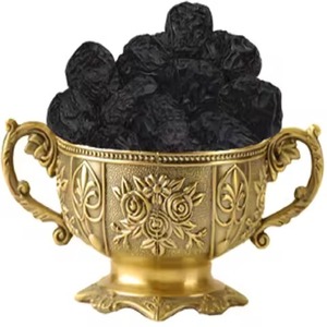 Ramadan Dining Metal Dates Bowl with Lid Luxury Dry Fruit Presentation Bowl for Banquet and Party Use - Product Image 4