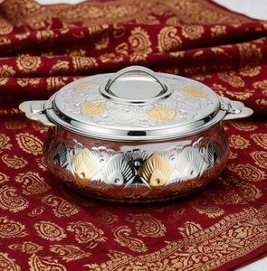 Casserole en métal indienne très demandée, conçue pour les services de repas culturels, offrant un accès stable aux plats chauds pour les invités (Hot Pot) - Product Image 2