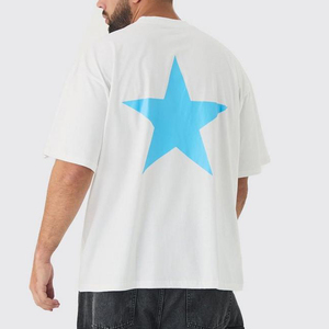 Camiseta de Alta Calidad 100% Algodón Transpirable con Logotipo Personalizado, Corte Ajustado, 320gsm, Camiseta Casual Oversize para Hombre - Product Image 3