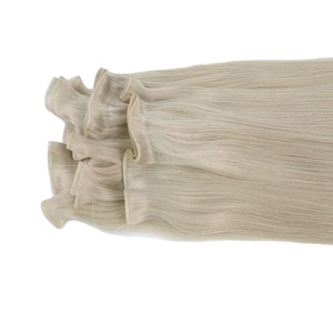 Extensions de cheveux 100% vierges vietnamiennes Remy, pointes épaisses, double trame machine, toutes couleurs, pour femmes, usage professionnel en salon - Product Image 1