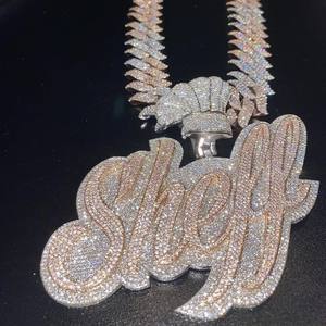 สร้อยคอเพชรจี้เพชรรูปหัวสิงโตสีเงินแท้925แร็ปเปอร์ยอดนิยม - Product Image 3