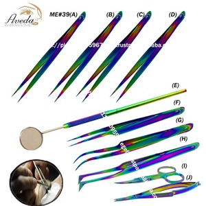 Extensiones de Pestañas de Visón Sintético Individuales de Marca Privada, Pinzas para Pestañas Curvas de Acero Inoxidable con Punta - Product Image 4