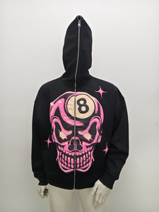 Sweat à capuche surdimensionné en coton French Terry personnalisable pour homme, lavage à l'acide, imprimé numérique, streetwear, 100% coton - Product Image 2