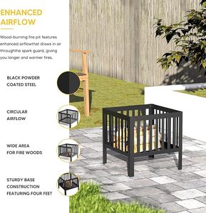 เตาไฟเหล็กพกพาสำหรับกลางแจ้ง ใช้สำหรับเผาไม้ ตั้งแคมป์ แบบตั้งพื้น - Product Image 3