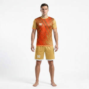 Uniformes de Fútbol para Adultos, Camiseta de Fútbol con Estampado Digital Personalizado OEM, Ropa Deportiva de Secado Rápido, Uniforme de Fútbol Sublimado 100% Poliéster - Product Image 3