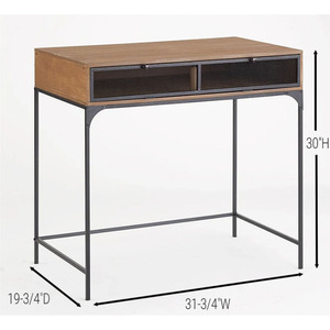 Escritorio Metálico Moderno con Gabinete de Almacenamiento, Diseño de Mediados de Siglo para Oficina en Casa - Product Image 2