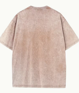 T-shirt Homme Oversize 100% Coton Manches Courtes Col Rond Couleur Unie Décontracté Streetwear Maille Jersey Lavage au Sable 320g Vintage - Product Image 2