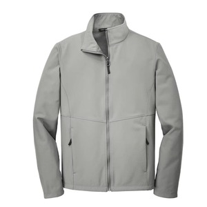 Chaqueta Soft Shell para Hombre, Cortavientos, con Cierre de Cremallera, Cuello Alto, Corte Regular, Color Sólido, para Actividades al Aire Libre - Product Image 3