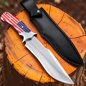 Cuchillo Bowie de Hoja Fija con Bandera de EE. UU., de Alta Calidad, Grado Industrial, Acero Inoxidable, Punta Clip, 15 Pulgadas, para Supervivencia al Aire Libre - Product Image 5