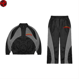 Adjustable Fit Jacket and <b>Pants</b> Set Windproof Nylon Windbreaker Tracksuits for Men Custom Sweatsuits Unisex Sets with Logo - Product Image 6