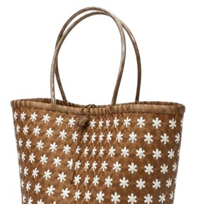 Sac à main et sac fourre-tout tissé en plastique fait main, motif géométrique, pour femme, idéal pour l'été et la plage, usage quotidien décontracté et populaire - Product Image 3