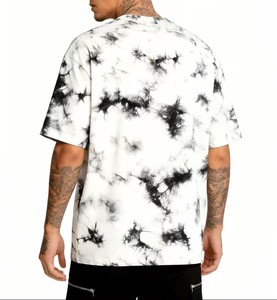 เสื้อยืดแขนสั้นทรงหลวมสไตล์คู่รัก ลายมัดย้อม น้ำหนัก 235 กรัม สไตล์อเมริกันวินเทจ เทรนด์ฤดูใบไม้ผลิ/ฤดูร้อน เสื้อยืดผู้ชาย - Product Image 2