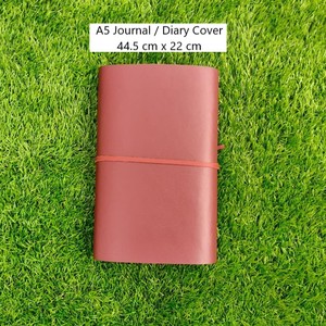 Carnet de bureau en cuir bordeaux A5, couverture de carnet de planification en cuir personnalisable, journal à grain horizontal, prix bas, intelligent - Product Image 2