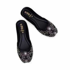 Negro EC8505 Fancy Khusa Flats - Product Image 1