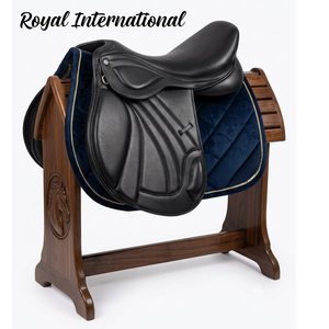 Silla de Montar Inglesa Negra Premium de Cuero para Caballos, Asiento Acolchado Cómodo para Doma, Salto y Entrenamiento - Product Image 3