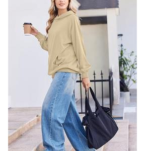 Nueva llegada de sudaderas con capucha para mujer, 100% algodón, tejidas, de invierno, manga larga, lisas, cómodas y casuales, de Bangladesh. - Product Image 5