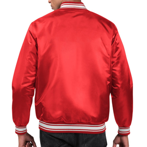 <b>Men</b> Satin Bomber <b>Jacket</b> Custom Embroidery Logo Lightweight Varsity <b>Flight</b> <b>Jacket</b> Streetwear Wholesale Windbreaker - Product Image 2