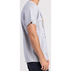 Camiseta Ligera para Hombre al por Mayor, Gris, Corte Regular, Estampado Digital Personalizado, 100% Algodón, Transpirable, de Secado Rápido - Product Image 5
