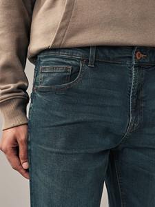 Pantalones vaqueros clásicos de corte recto hechos con tela vaquera de alta calidad, detalles desgastados con estilo, cierre de botón seguro y un ajuste relajado. - Product Image 5