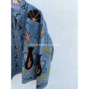 <b>Women</b> Suzani <b>Velvet</b> <b>Jacket</b> Handmade Floral Embroidery <b>Jacket</b> Boho Hippie <b>Jacket</b> Inside Cotton Iining <b>Jacket</b> Winter <b>Jacket</b> - Product Image 3