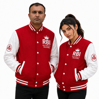 Blouson universitaire réversible en laine de baseball personnalisé, style Letterman, respirant, avec logo brodé fini, qualité supérieure