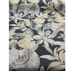Tissu d'ameublement Babar Charcoal imprimé éléphant, vendu au mètre, motif animal élégant pour meubles et décoration intérieure - Product Image 5