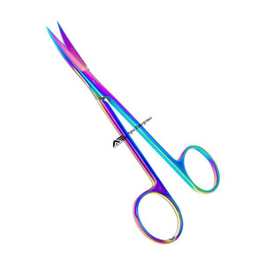 Ciseaux à cuticules en acier inoxydable super tranchants, ciseaux de toilettage professionnels, ciseaux à ongles incurvés de qualité supérieure, sur mesure, noir et or - Product Image 2