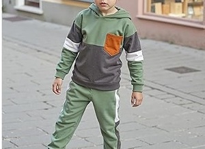Top Selling Fashionable Sportswear Activewear <b>Tracksuit</b> Pullover Kids Child Boys <b>Tracksuits</b> Fleece Cotton <b>Polyester</b> <b>Tracksuit</b> - Product Image 2