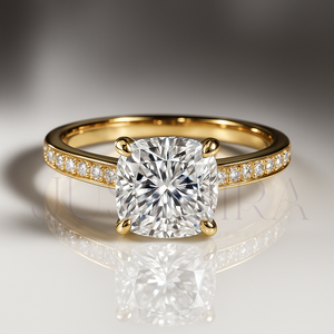 High Quality 925 Silver VVS Moissanite Diamond Ring with Round Cut and White Gold Overlay for Womens <b>Wedding</b> Engagement Ring - Product Image 1
