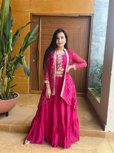 Robe traditionnelle indienne et pakistanaise pour femmes, Salwar Kameez, longue, en coton brodé, coupe ample, tenue de mariage - Product Image 3