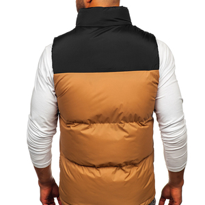 Men's Customizable Linen Sleeveless Puffer Vest Comfortable Winter Woolen Waistcoat with Quilted Design Custom <b>Colour</b> Plain Dye - Product Image 2