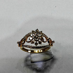 Elegantes anillos de diamantes de cóctel de oro rosa para mujer Diseño elegante de moda - Product Image 1