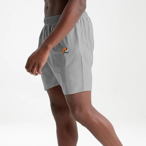 Shorts de sport respirants pour homme, coupe slim 7 pouces, légers, pour entraînement, course à pied et fitness, couleur gris - Product Image 3