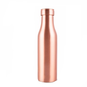 Indian Supplies Handmade Pure Copper Water Bottle Yoga Water Bottle Ayurveda Copper Vessel Leak Proof Copper Water Bottle - Product Image 1
