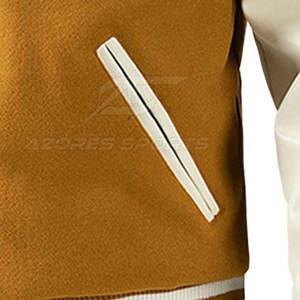 Chaqueta Letterman de Invierno para Hombre, Estilo Deportivo Clásico, Cálida, Casual, Manga Larga, Botones Cubiertos, Logotipo en la Parte Delantera - Product Image 5