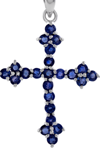 Colgante de Zafiro Azul en Plata de Ley 92.5 KLSP-50262 - Product Image 3