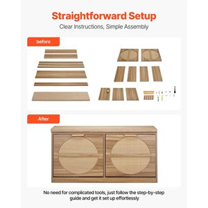 38.9x9.4x19.7 Inch Entryway <b>Shoe</b> <b>Storage</b> <b>Bench</b> Rattan-Like Rack with Flip Drawer - Product Image 6