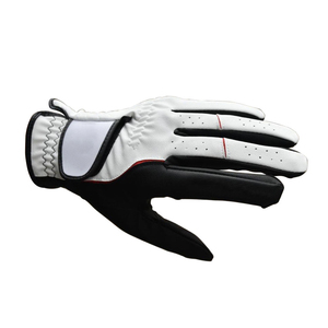 Guante de Golf para Mano Izquierda, Cuero Genuino, Negro y Blanco, Antideslizante, Cierre de Gancho y Bucle, Unisex, para Deportes, Sin Protección Antideslizante - Product Image 2