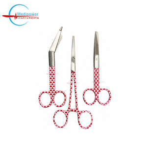 Cute Heart Pattern Manual Medical Scissors Set Stainless Steel Bandage Scissors Hemostat Forceps <b>Nurses</b> EMT Hospital Home Care - Product Image 2