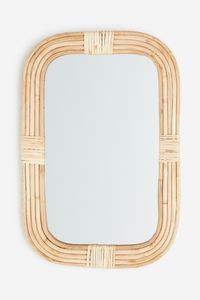 Wholesale Handmade <b>Mirror</b> Rattan Kids Bedroom <b>Wall</b> Decor Rectangular Natural Wicker <b>Hanging</b> <b>Mirror</b> Rattan Decor For Home - Product Image 2
